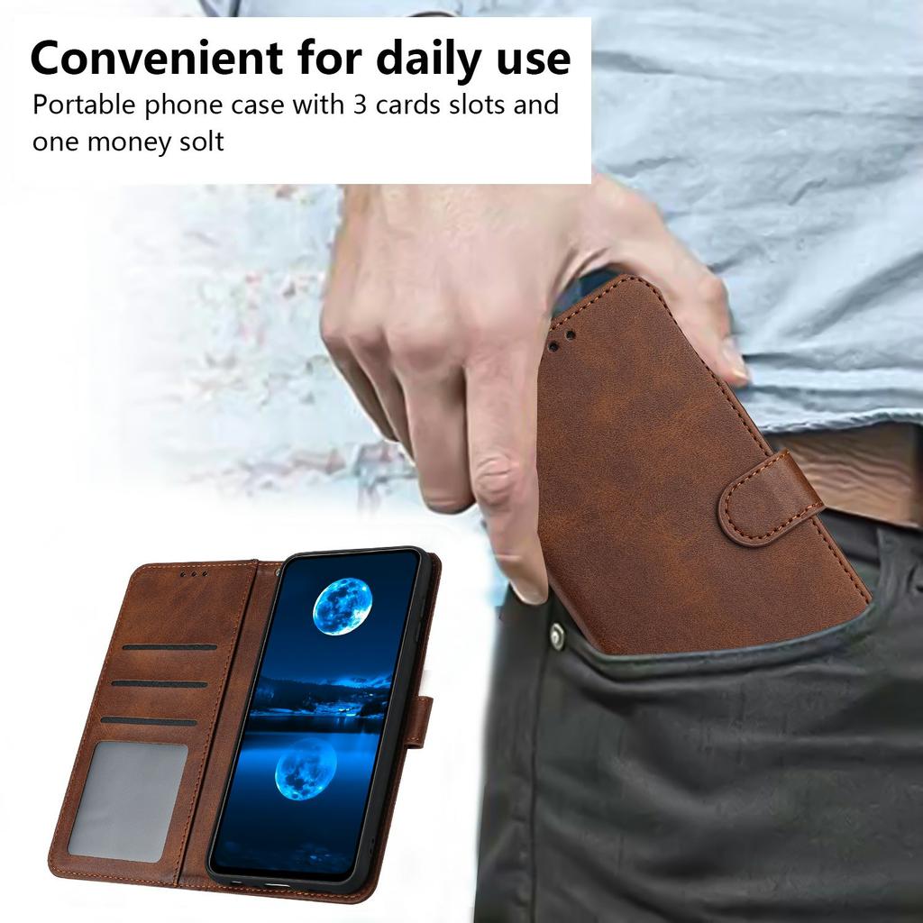 For Xiaomi 15T Pro Case Flip Stand Calf Texture PU Leather Wallet Phone Cover with Strap