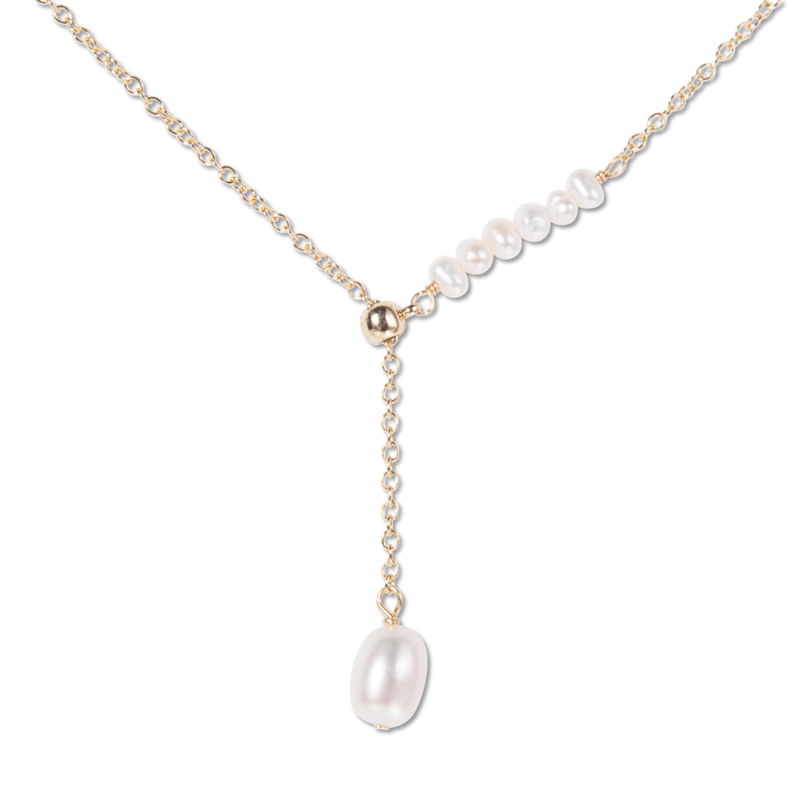 

[QUISSANO] Genuine Natural Pearl Necklace Pendant for Women - Dangle Pendant - Popular for Women - Perfect for Anniversaries, Birthdays, Christmas,