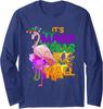 Funny Carnival Party Gift Idea Flamingo Mardi Gras Long Sleeve T-Shirt
