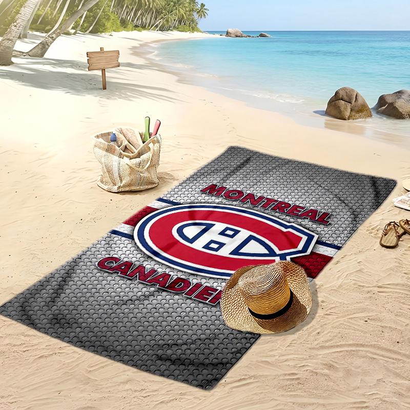 Montreal Canadiens Print Strandtuch Weich Tragbar Schnell?Trockenes Handtuch für Pool Sommerurlaub Outdoor Sport