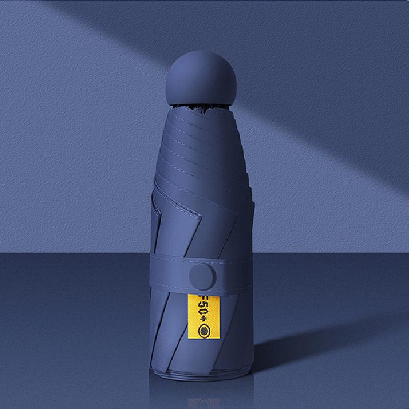 UV Protective Black Folding Sun Umbrella - Anti-Ultraviolet Women's Sunshade with Custom Logo