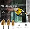 3Pcs PPR Lifting Stepped Drill Bit Set HSS/Steel Multifunctional Pipe Reaming Drill Bit for Various Water Pipe Hole Expansion