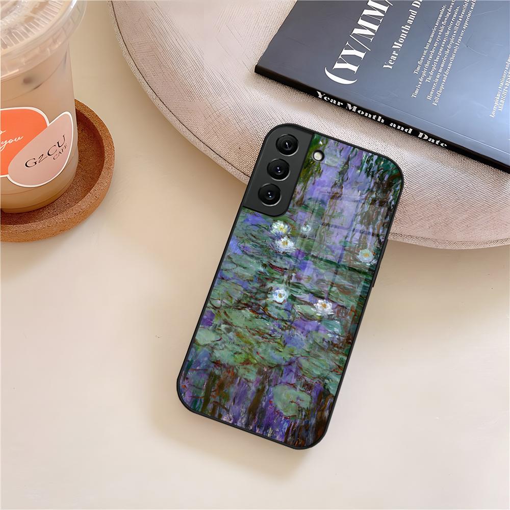 Custodia per Telefono Arte Impressionista Claude Monet Vetro Per Samsung Galaxy S26 S25 S21 S22 S24 S23 S20 Ultra Fe Plus A16 A24 A55 A53 Coq