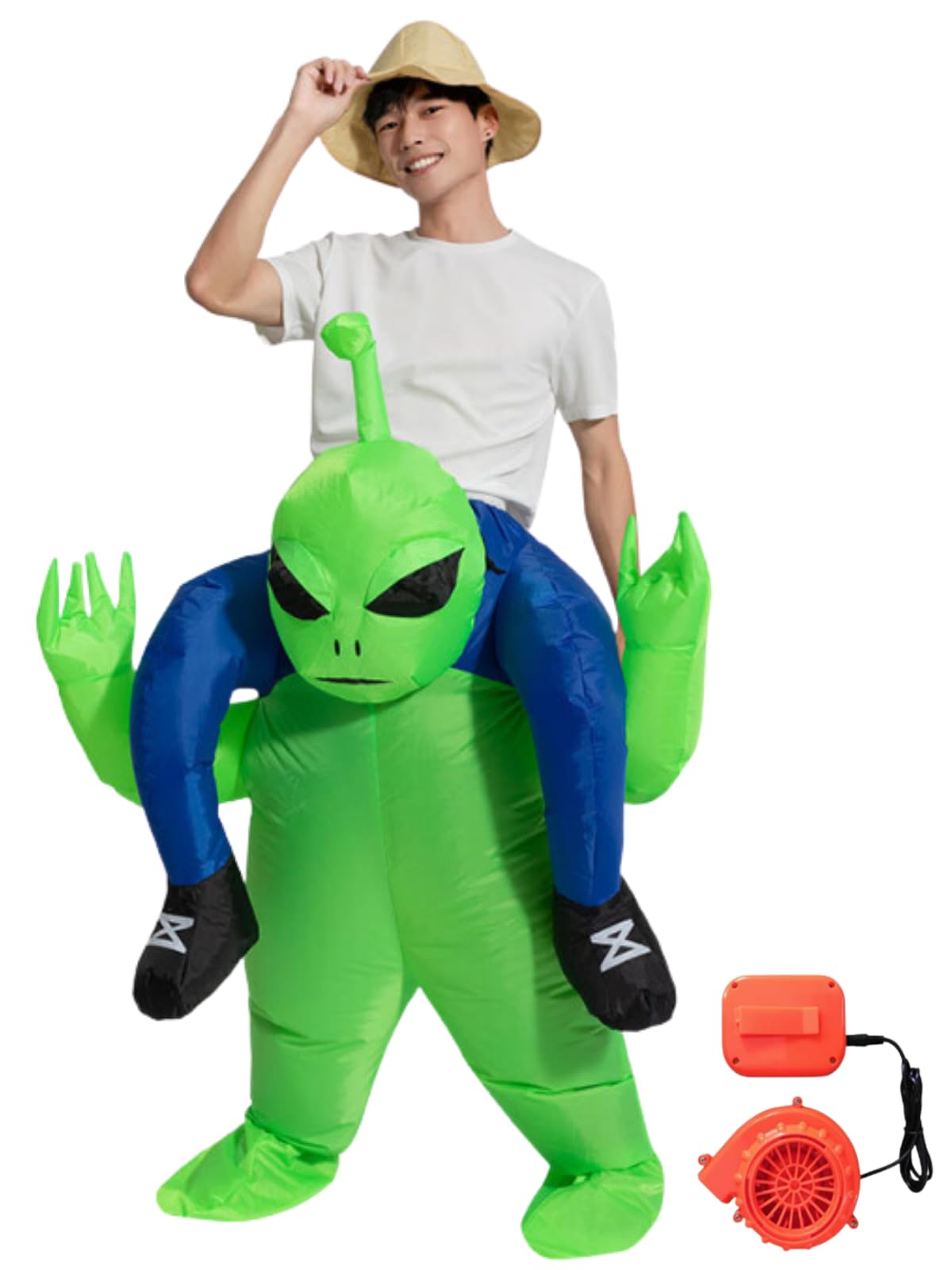 

Костюм кигуруми инопланетянина для взрослых NWorld и включает воздуходувку Хэллоуин, Рождество, и многое другое,