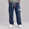 Pantaloni da uomo a gamba dritta, casual, comodi, lunghi, per l'uso quotidiano