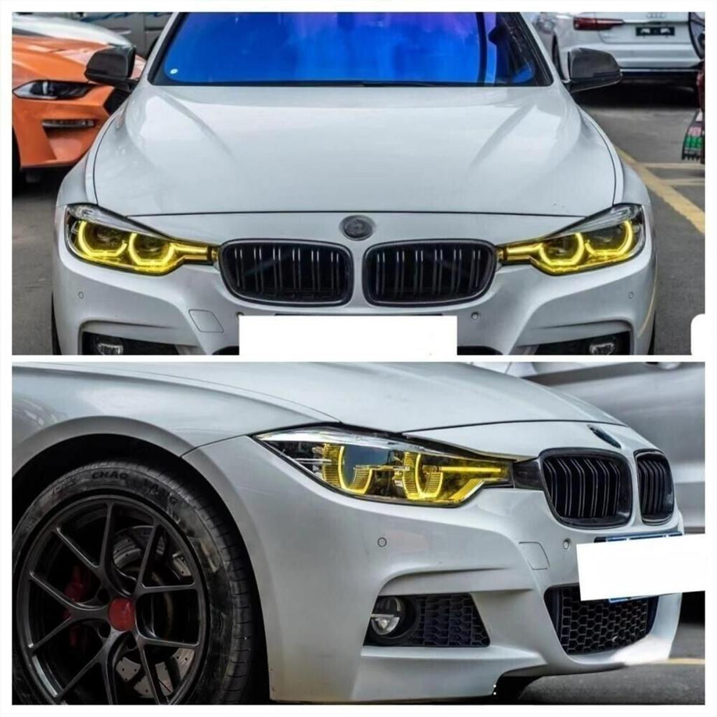 6 Pcs Angel Eye LED Light Boards Lemon Yellow Angel Eyes DRL Control Module for BMW-3-Series F30 F31 LCI 2014-2019 Compatible with US EU Models