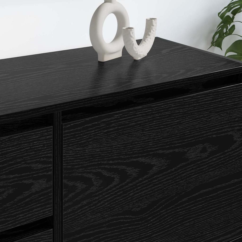TV Stand in Black Oak Finish 100 x 36 x 49.5 cm