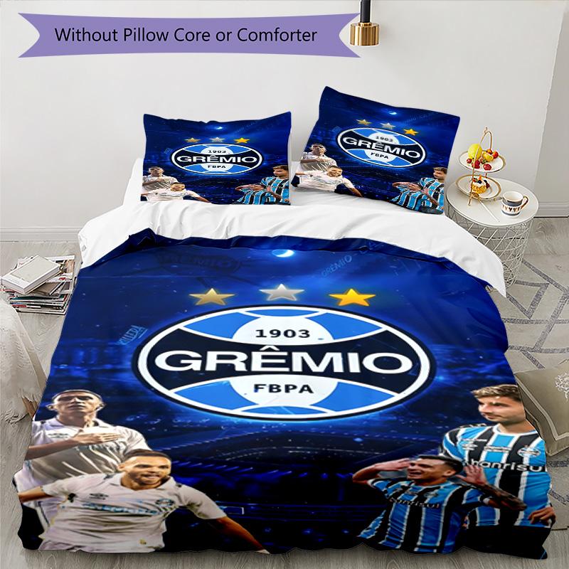 Fc 1903 Emblem Printed Pattern Duvet Cover Set – Includes 1 Duvet Cover and 2 Matching Pillowcases Bedroom Decor Christmas Gifts
