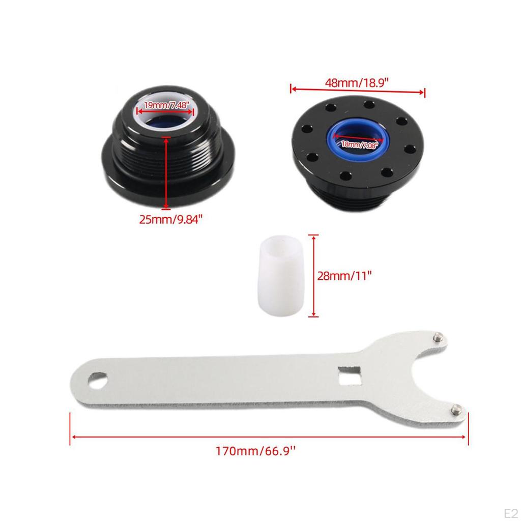 Front Mount Hydraulic Steering Cylinder Seal Kit with Pin Wrench Practical High Performance Replace