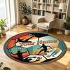 Fantasy Fairy (19) Theme Circular Crystal Velvet Carpet Customized Name & Text Round Soft Floor Rug For Living Room Bedroom Decor