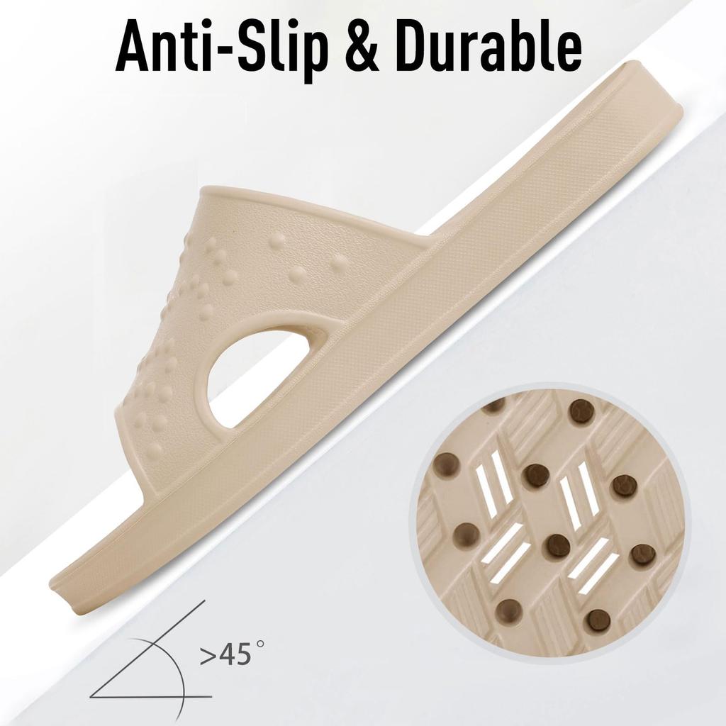 Fashion LItfun Fashion Beach Sandals With Arch Support Lightweight Antislip Bathroom Slippers Cozy Flat Slides Summer Women's Slippers