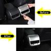 Silver Rear Air Vent Outlet Cover Trim Frame Accessories For 17-21 Tesla model 3