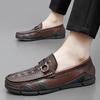 2024 Męskie Buty Moda Mokasyny Męskie Wygodne Skórzane Obuwie do Jazdy Codzienne Męskie Obuwie Żeglarskie Wsuwane Buty Rekreacyjne Do Chodzenia Leniwe Buty
