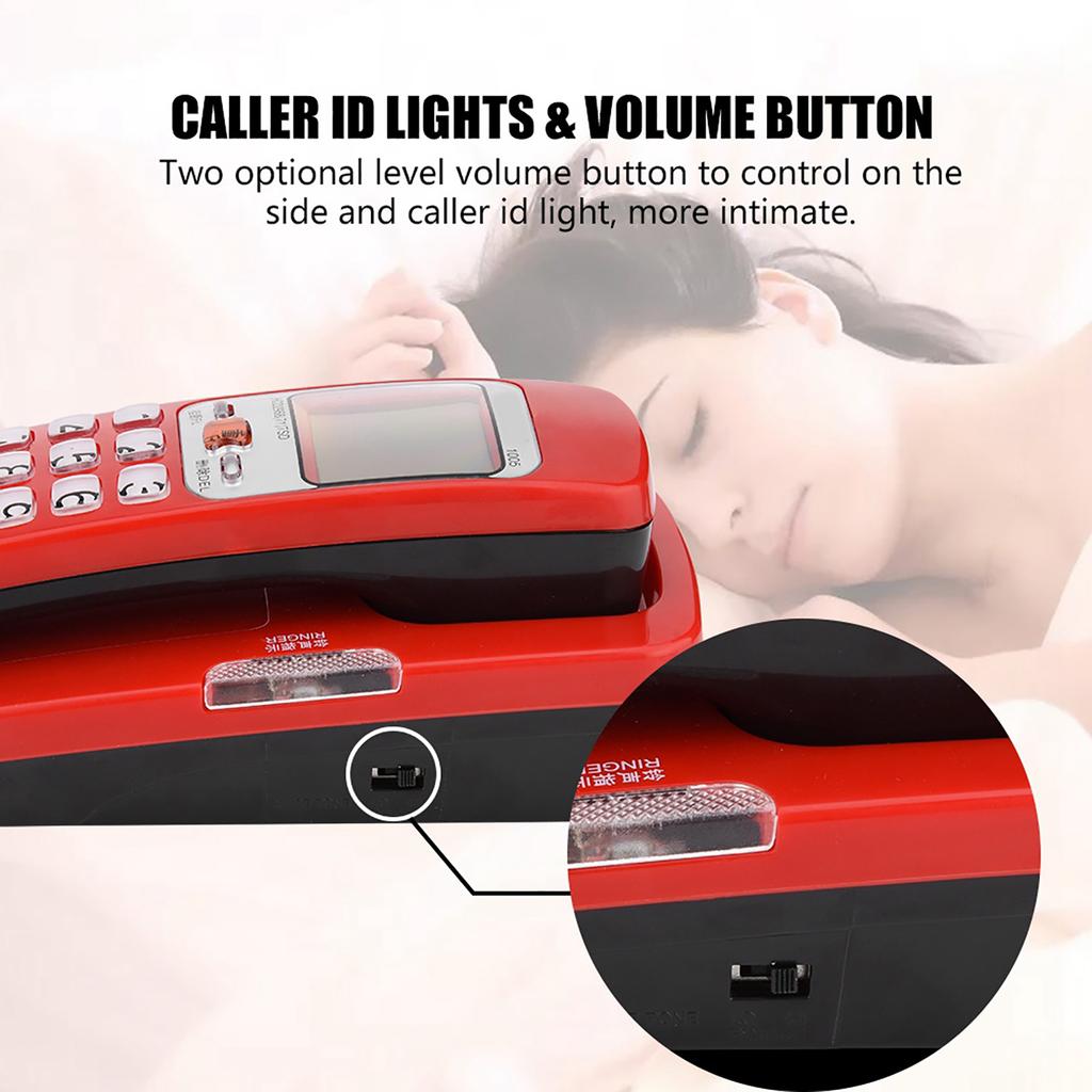 FSK DTMF Caller ID Telephone Corded Phone Desk Put Landline Fashion Extension Telephone for Home