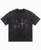 SAINTPAIN Sp Cross Shape Pigment Short Sleeve Tee Black