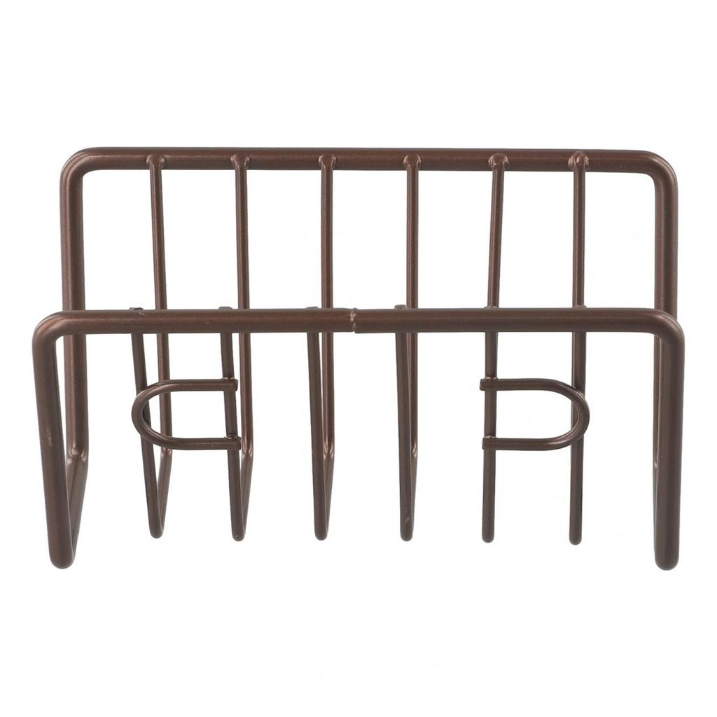 Versatile Metal Sink Sponge Holder Draining Basket Kitchen Rack with Suction Cup