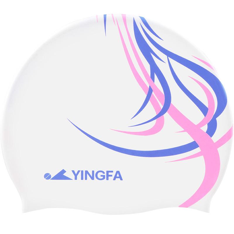 Yingfa Waterproof Silicone Swim Cap for Women and Men – Elastic, Comfortable, Non-Constricting, Hair Protection