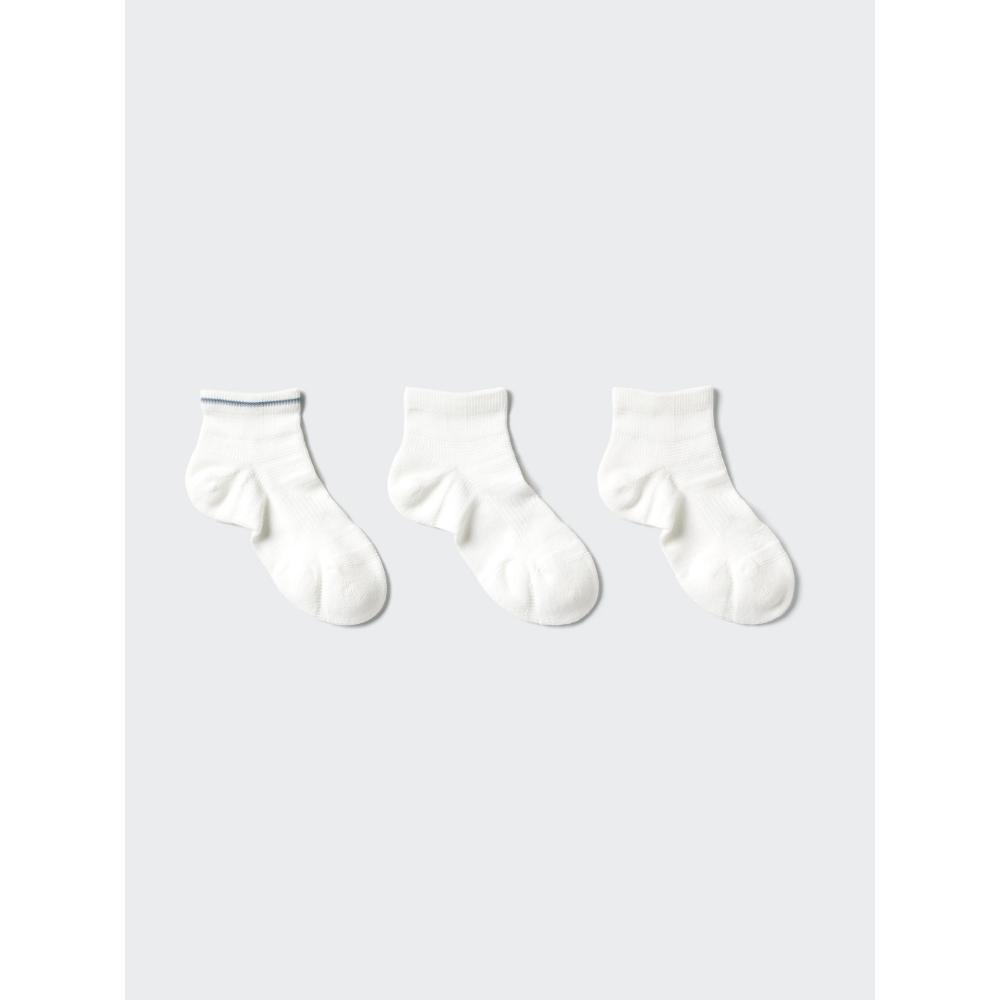 Uniqlo Meias Curtas Japonesas 3 Pares Linha de Fio