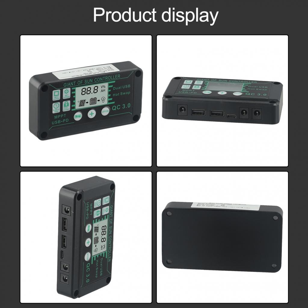 MPPT Charge Controller Waterproof Black Compact And Sturdy