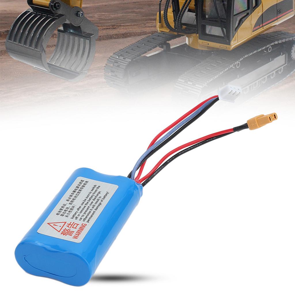 RC Car Lithium Battery, RC Car Lithium Battery Accessory Replacement for Excavator Engineering Vehicle