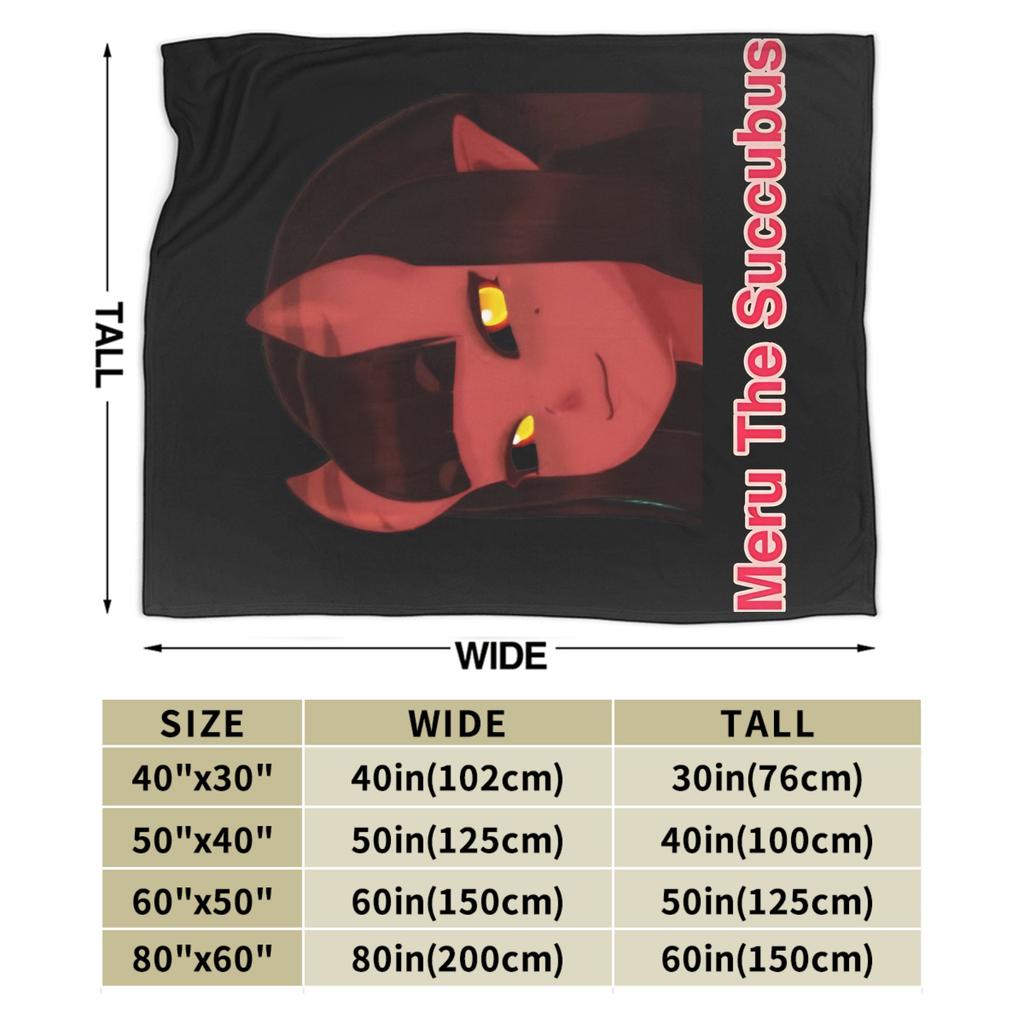 Anime Meru Warm Soft Blanket  Camping Plush Throw Blanket Street Trend Couch Chair Flannel Bedspread Sofa Bed Cover