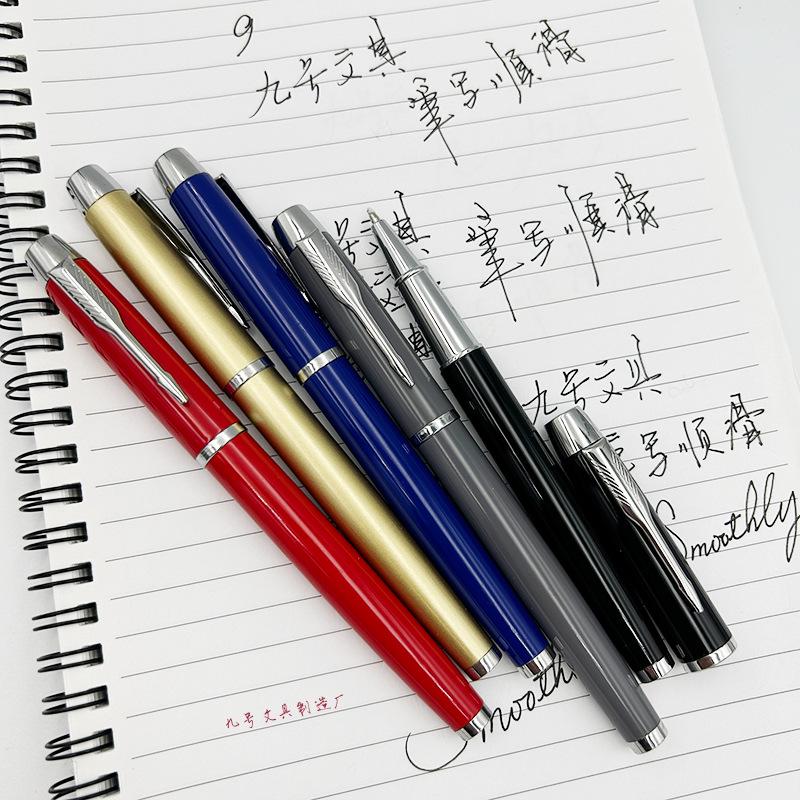 Black Metal Signature Gel Pen with Custom Logo Engraving