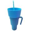 Snack Cup 2 In 1 Multifunction Color Changing Stadium Tumbler Snack And Drink Cup with Straw for Movies Home Use