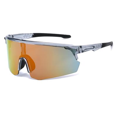 Oversized Sports Sunglasses Men Cycling Glasses Mirrored Outdoor Goggles Trendy Wrapped Anti-UV Riding Shades