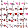 2pcs /Lot Romantic Love Gingerbread Man Beads Fit Original Brand Charms Silver Color Bracelet Women Diy Valentine 'S Day Jewelry
