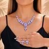 2026 New European and American Alloy Atmospheric Necklace Earrings Two-piece Bridal Dress High Jewelry Set 2026