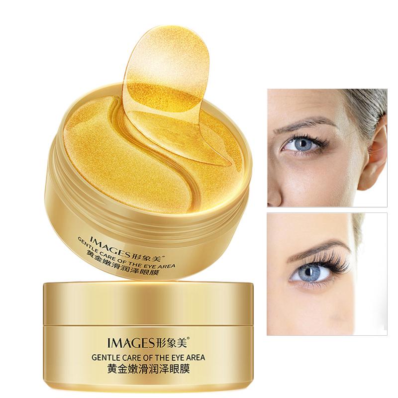 

60 шт. маска для глаз темные круги удаляют морщины, мешочек для глаз, отбеливающая маска для глаз для сна золотой