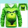 Sudadera con capucha y estampado festivo del Grinch Sudadera de punto para niños Para fans de Cómo el Grinch robó la Navidad