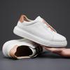 Men'S Shoes 2025 New Versatile One Foot Lazy Casual Board Shoes Top Layer Cowhide Men'S White Shoes Real Leather