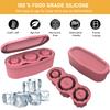 3 Hollow Cylinder Ice Cube Molds with Lid Silicone Ice Cube Molds Easy Fill and Release Ice Maker Compatible with Stanley Cup