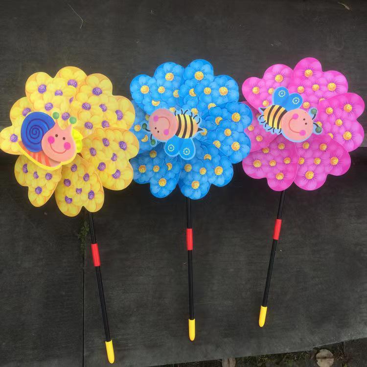 Children's Colorful Sunflower Sequin Pinwheel Toy