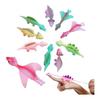 Pachinko Toy Finger Puppets Dinosaur Plush Animal Catapult Funny Stretchy Elastic Toy Fidget 5pcs Rubber TPR Elastic Safe for Kids