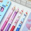 4Pcs Cute Cartoon Hello Kitty Erasable Pen Kawaii Quick Drying Neutral Pen Student Stationery Neutral Pen Writing Supplies