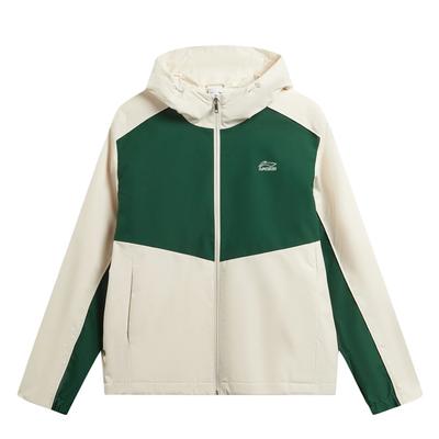 Color Block Letter Zip Hooded Sports Windbreaker Men Outerwear AFDW415-4