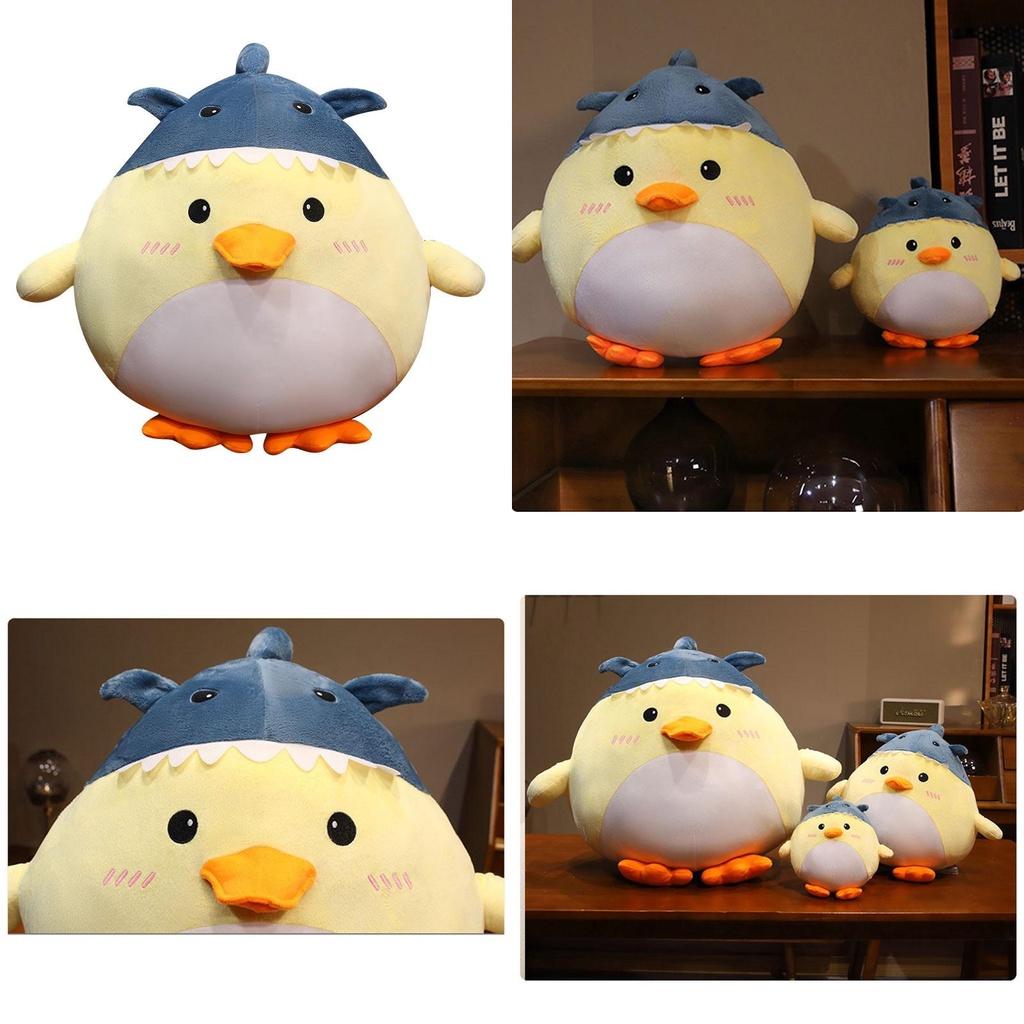 Soft And Cute Cartoon Shark Duck Plush Toy For Kids Office Chair And Nap Time Animal Stuffed Doll