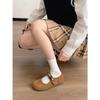 Retro French round head shallow mouth flat sole shoes women's 2025 new autumn versatile skirt Mary Jane shoes