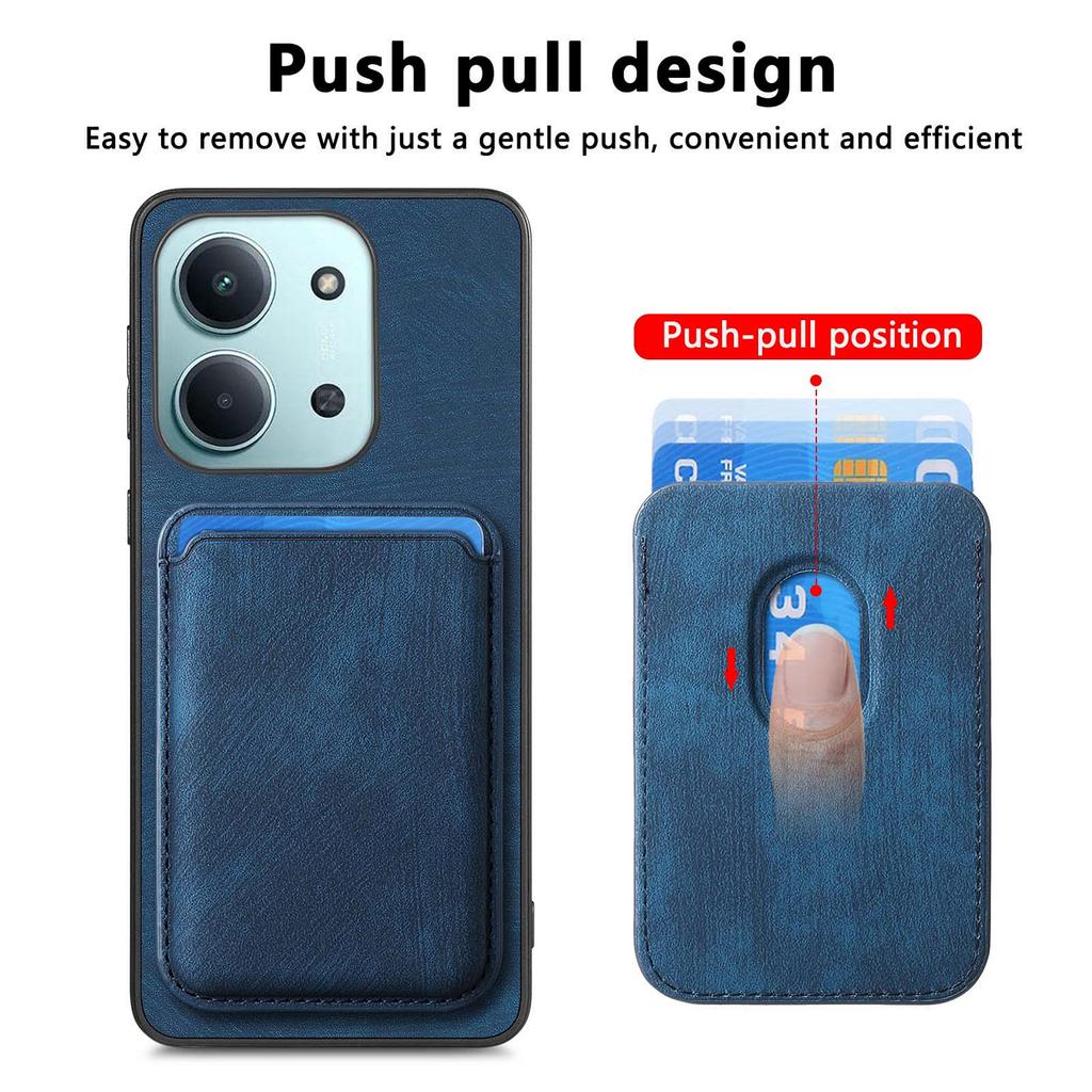 Magnetic Case For Xiaomi Redmi 15C 5G (EU) (173mm)/15C 4G (EU) (173mm) Retro Leather + TPU Phone Cover with Detachable Card Slot