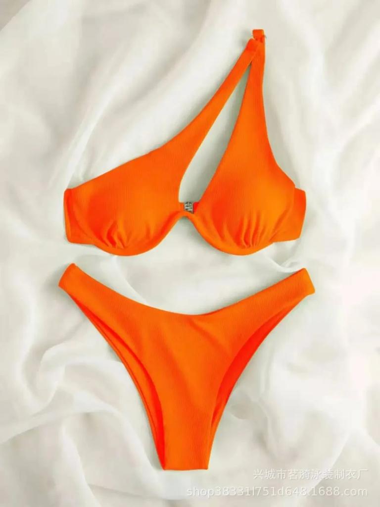 Sexy Bikinis Swimsuits Cut Out Women's Swimwear 2025 One Shoulder Biquini High Cut Bathing Suits Push Up Beach Bikini Set