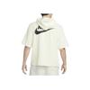Nike Sportswear Large Logo Half-Zip Short-Sleeve Hoodie Men Tops White DM5063-113