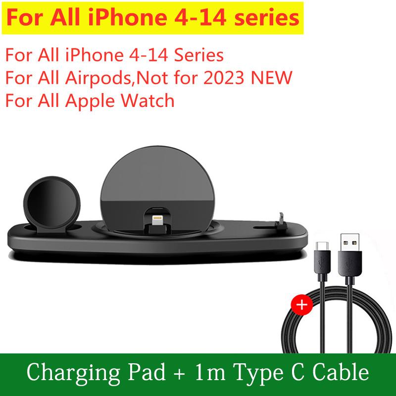 

3 In 1 Fast Charging Station Pad Foldable Wireless Charger Stand Dock For iPhone 15 14 13 Samsung S23 22 Apple Watch AirPods Pro