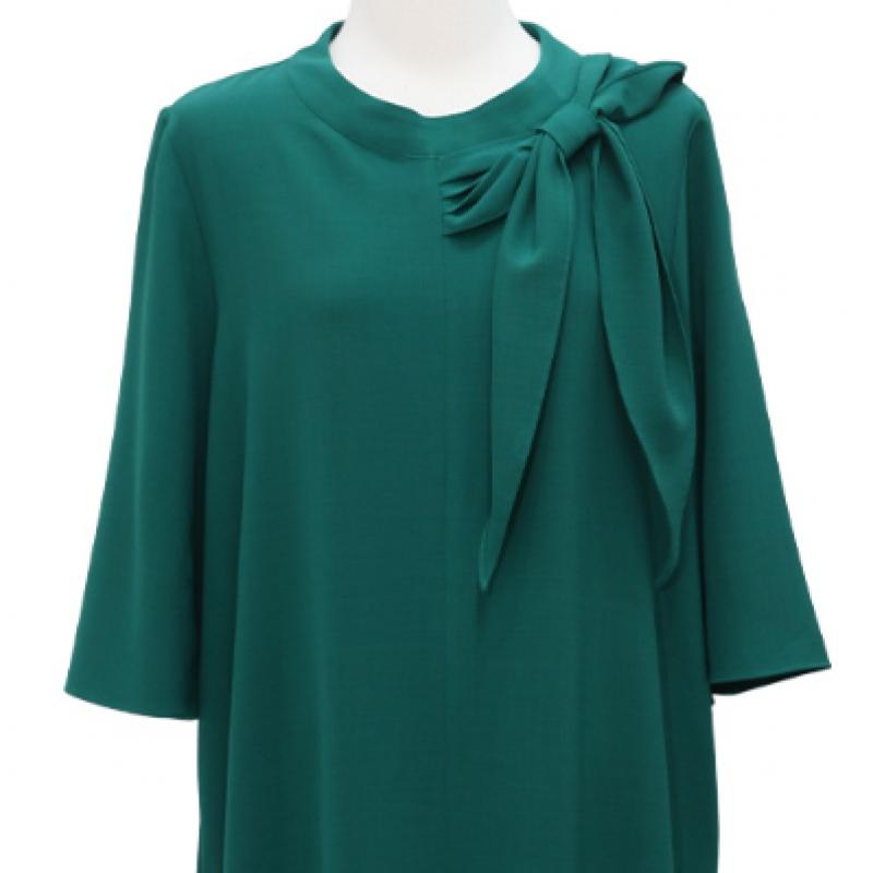 Shiz Madam Women Elegant Big Ribbon Loose Fit Dress N2760