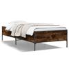 Vidaxl Rama Łóżka, Przydymiony Dąb, 90X190 Cm, Materiał Drewnopochodny