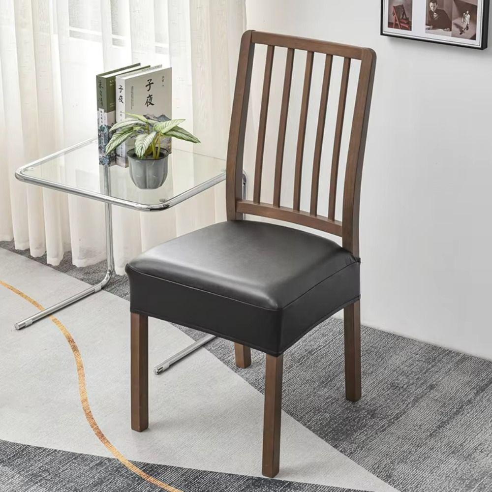 Oil-resistant Waterproof Seat Protectors Square Shape Elastic Chair Slipcover  Kitchen Use