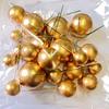 Gold, Silver, and Iridescent Ball Cake Toppers - Baking, Birthday, Dessert Decoration Set