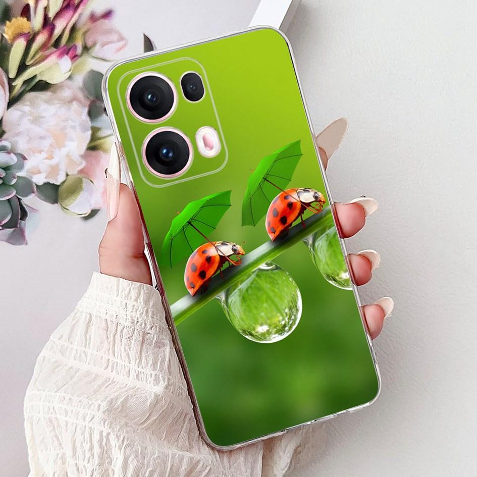 For OPPO Reno13 Pro 5G Case CPH2697 Fashion Flower Butterfly Soft Silicone Phone Cover For OPPO Reno 13 CPH2689 Reno13Pro Bumper