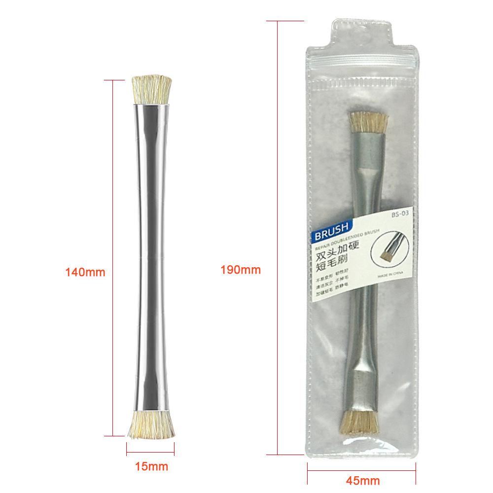 Dual-Headed Hard Bristle Brush for Mobile Phone Motherboard Repair and Solder Cleaning
